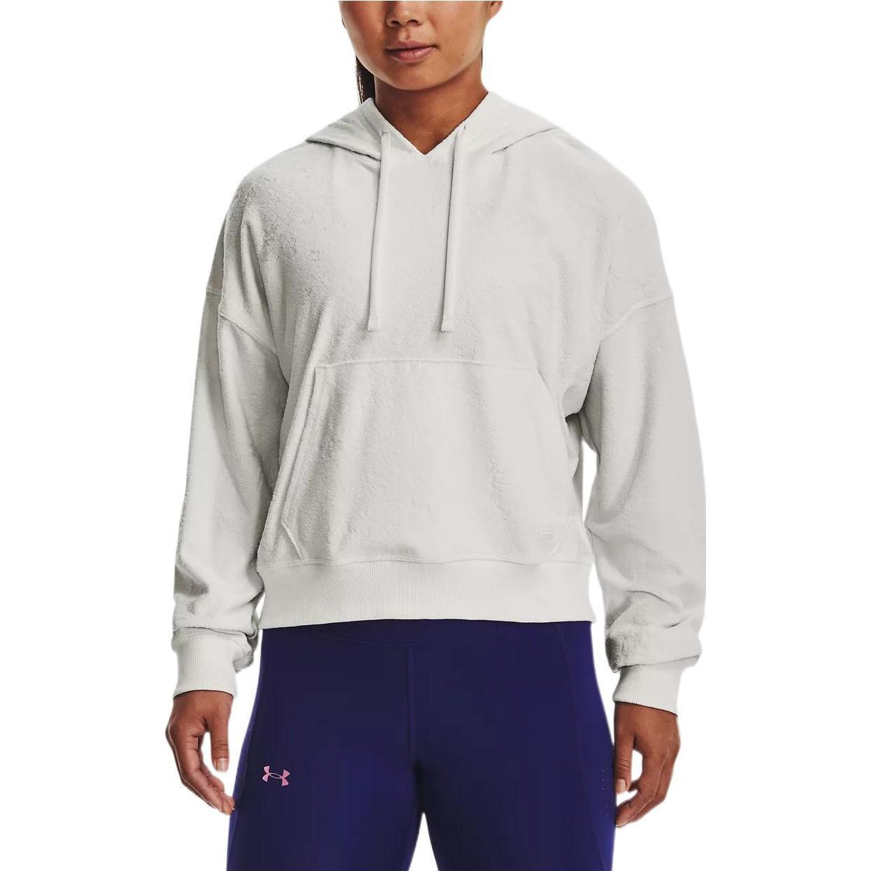 (WMNS) Under Armour Journey Terry Hoodie 'Light Grey' 1376915-006