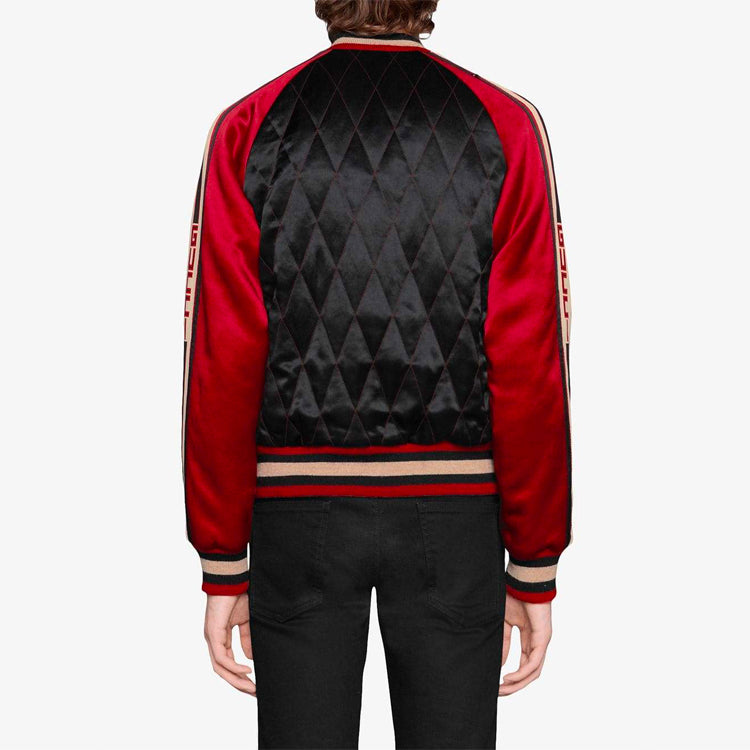 Gucci Reversible Acetate Bomber Jacket 'Black Red' 538282-ZAAJ3-1049