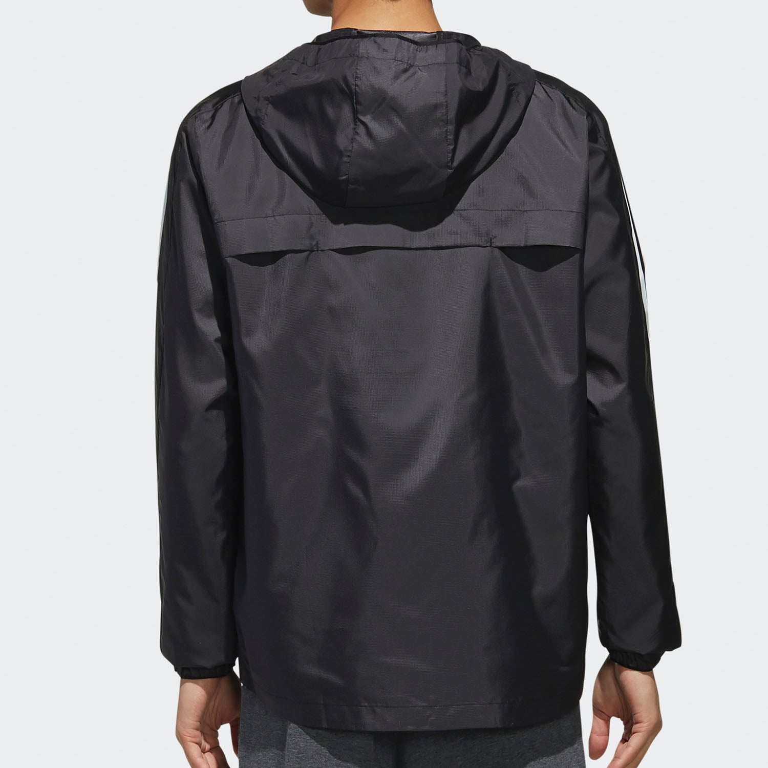 Men's adidas Casual Sports Hooded Jacket Black EK4727