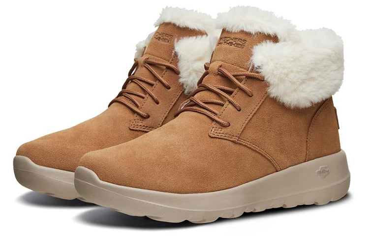 (WMNS) Skechers On-The-Go Joy Lush Chukka Boots 'Brown' 15506-CSNT