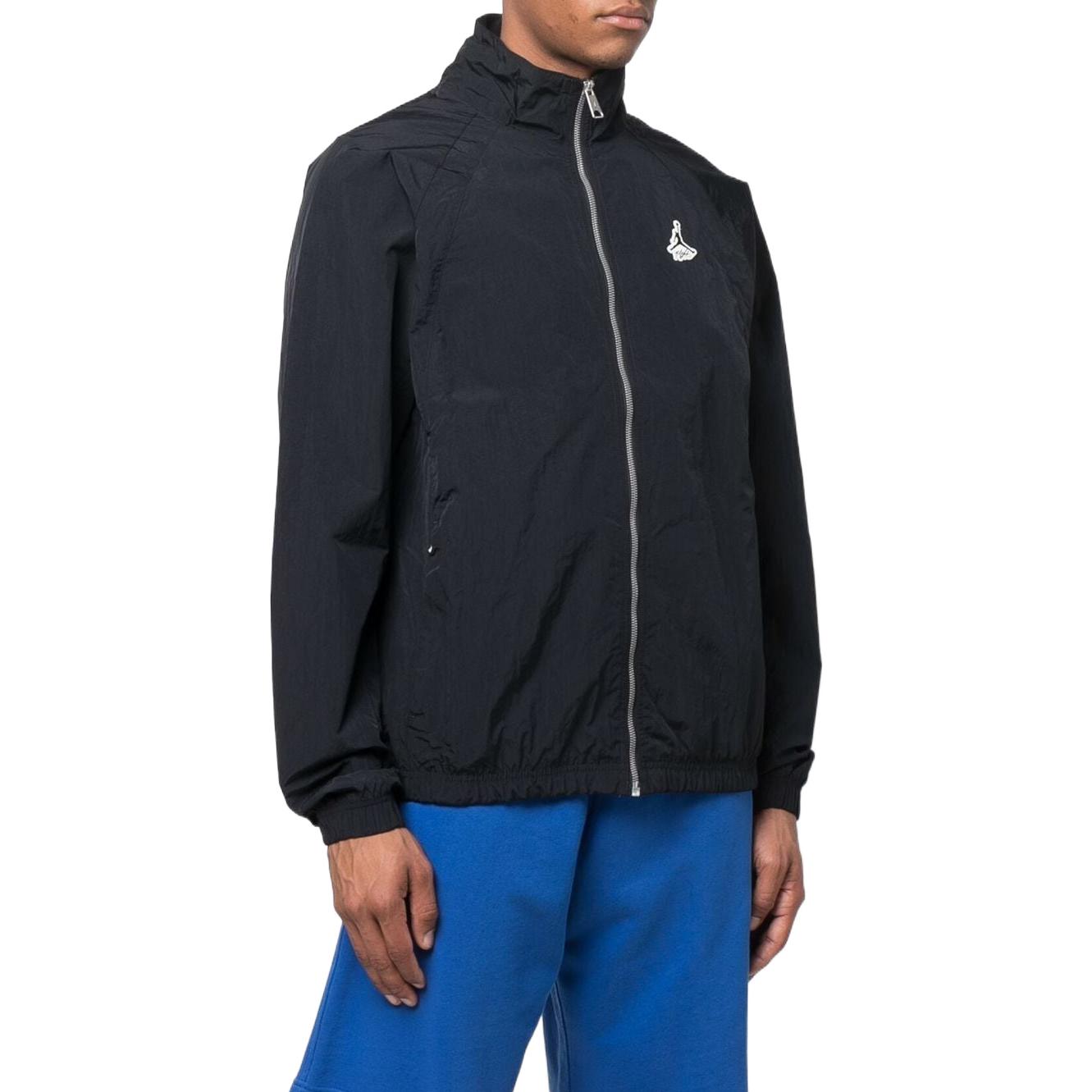 Air Jordan Metallic Zipper Sports Jacket Men's Black DH9037-010