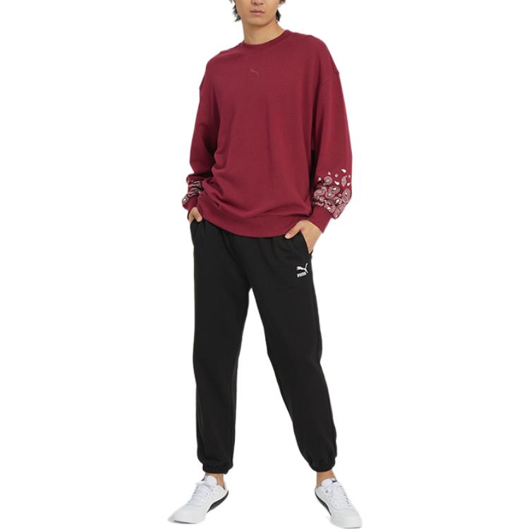 PUMA Paisley Graphic Crew 'Burgundy' 539522-21