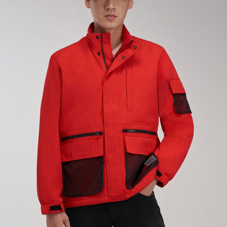 Men's Levis Stand Collar Multiple Pockets Casual Jacket Red 28408-0004