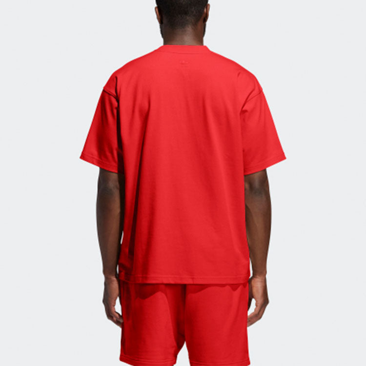 adidas originals Crossover Round Neck Short Sleeve Pink Red GH4394