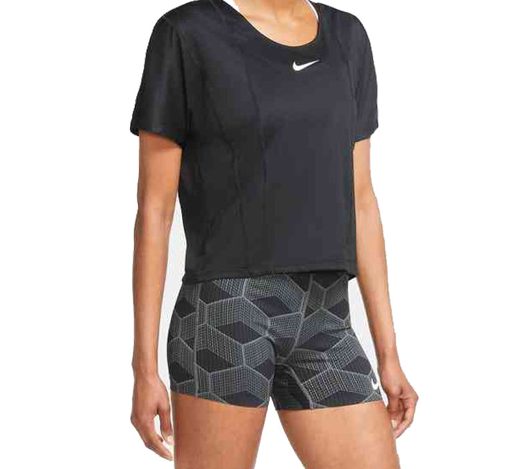 (WMNS) Nike ICON CLASH CITY SLEEK Sports Running Tops Short Sleeve Black CU3033-010