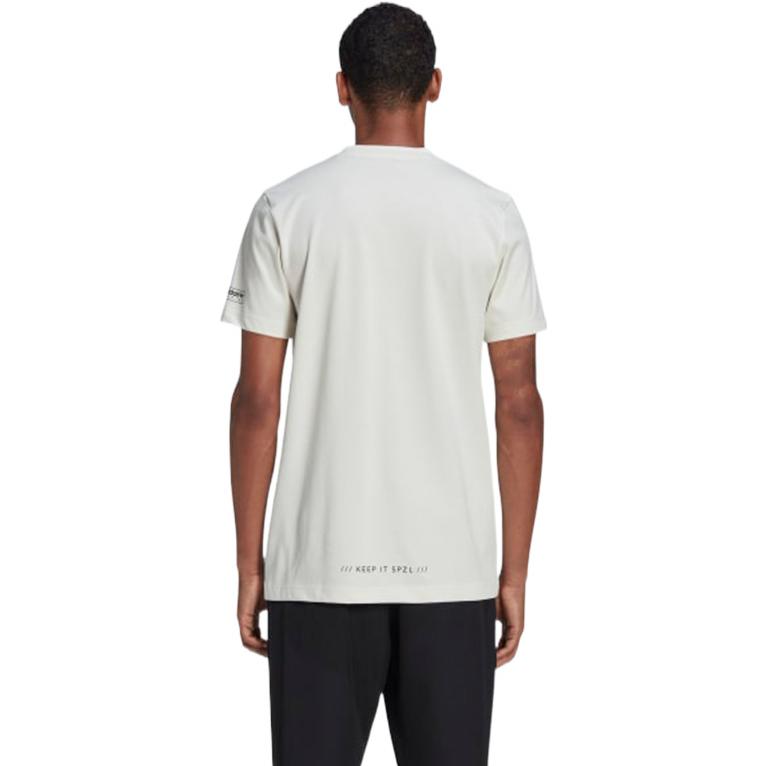 Men's adidas originals x Spezial Crossover Pullover Round Neck Solid Color Printing Short Sleeve White T-Shirt HC0400