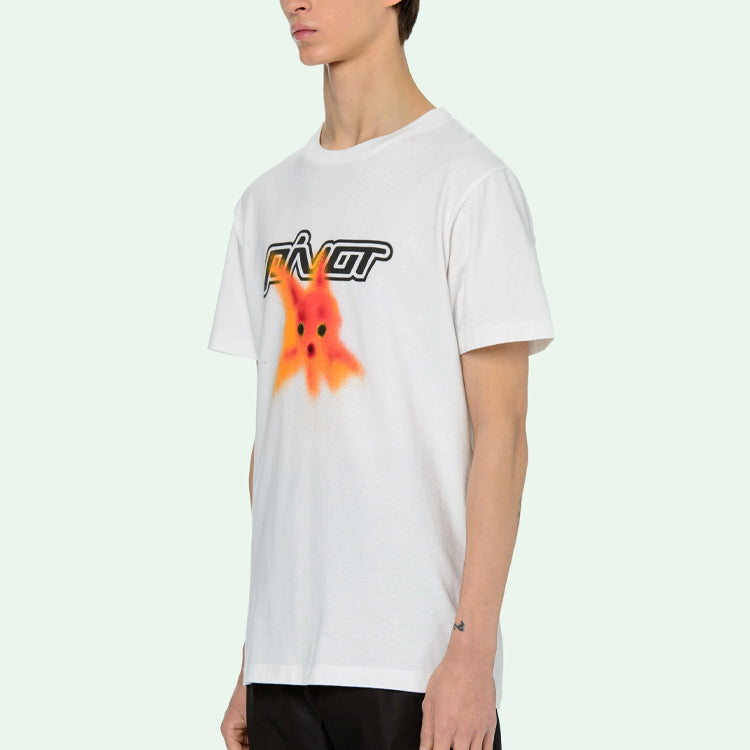 Off-White FW20 Pivot Goldfish Print Short Sleeve OMAA027E20JER0180125