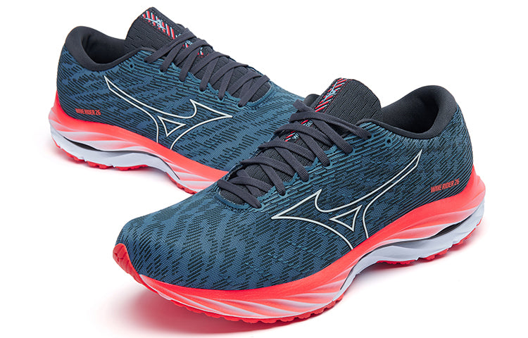 Mizuno Wave Rider 26 'Navy Teal Bright Orange' J1GC220351