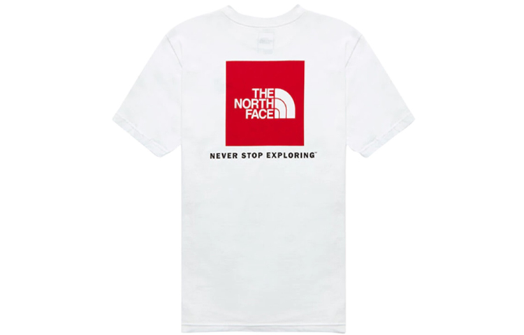 THE NORTH FACE Red Box T-Shirt Classic Back Large Logo Short Sleeve Couple Style White NF0A471ALB1
