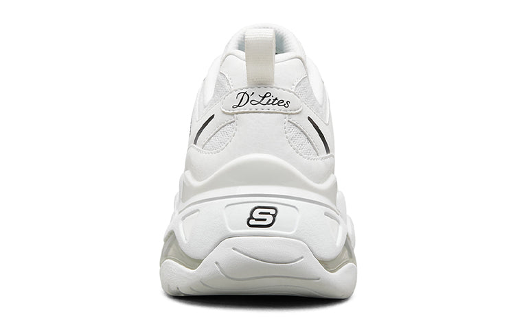(WMNS) Skechers D'Lites 3.0 Air Low-Top Running Shoes White/Black 896025-WBK