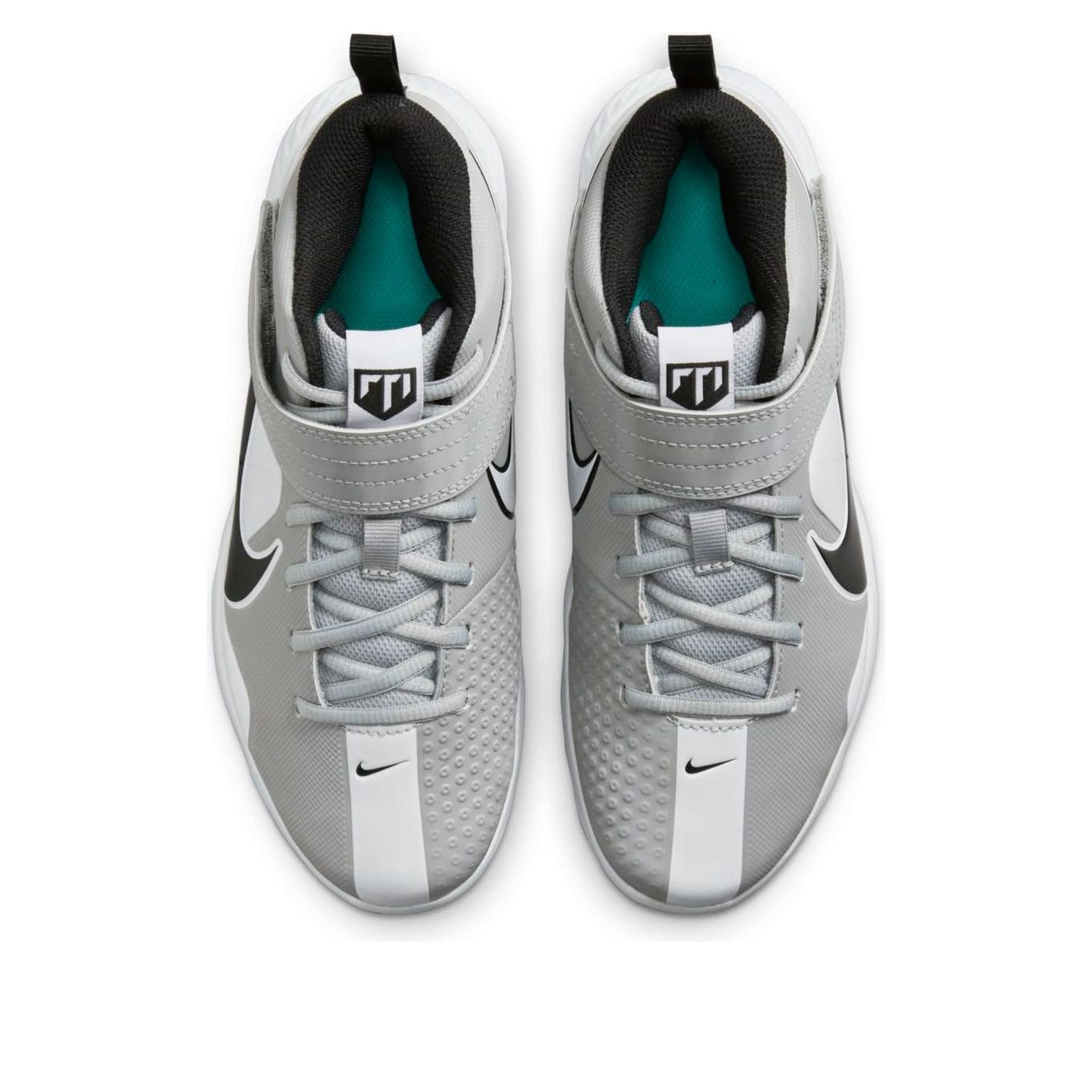 (GS) Nike Force Trout 7 Turf 'Light Smoke Grey Dynamic Turquoise' DC9217-023