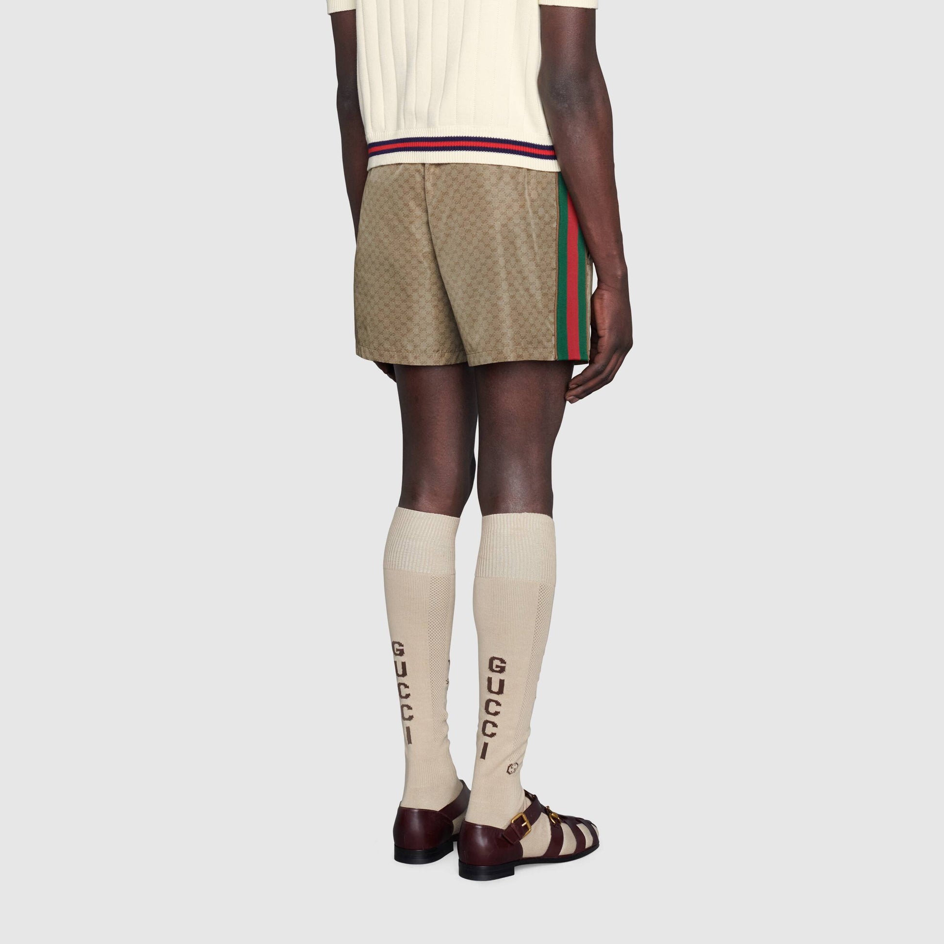 Gucci GG Waterproof Nylon Sports Short Pant Male Camel 599585-XHAD4-2190
