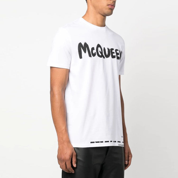 Alexander McQueen Graffiti T-Shirt 'White' 622104-QTZ57-0900