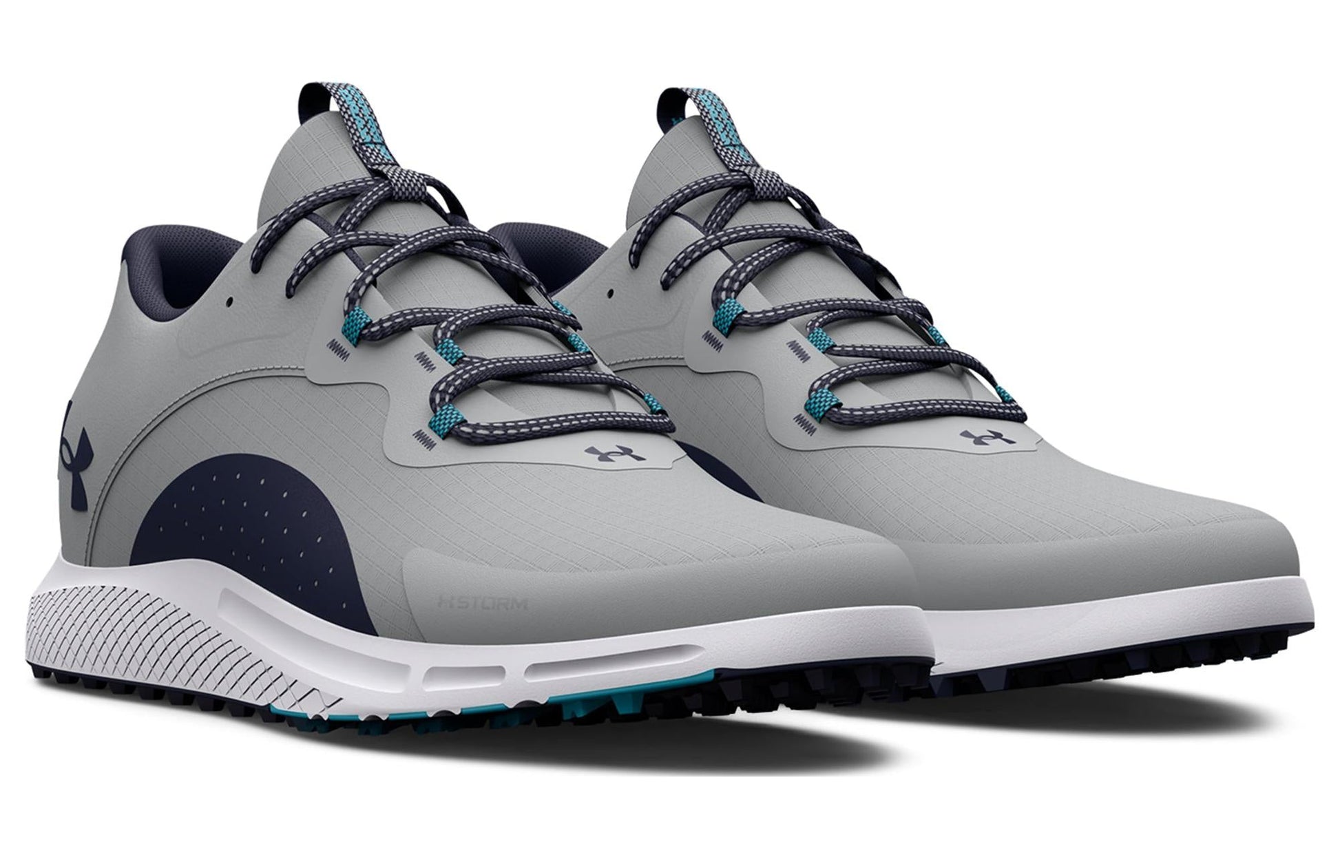 Under Armour Charged Draw 2 Spikeless Golf 'Grey Midnight Navy' 3026399-101