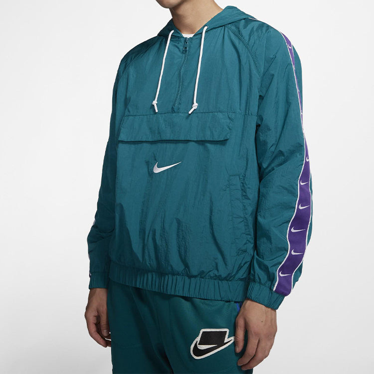 Nike AS Men's Nike Sportswear SWOOSH JKT Jacket WVN 'Geode Teal/White/Court Purple/White' CD0420-381