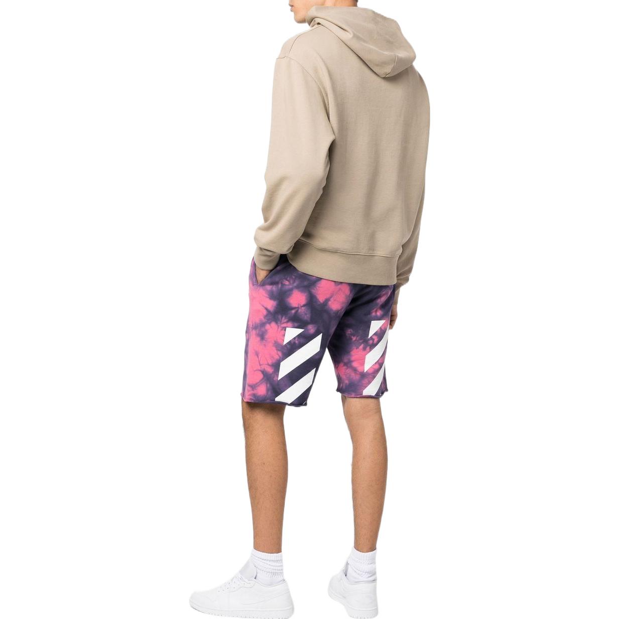 Off-White tie-dye Track Shorts 'Pink' OMCI006F22FLE0073401