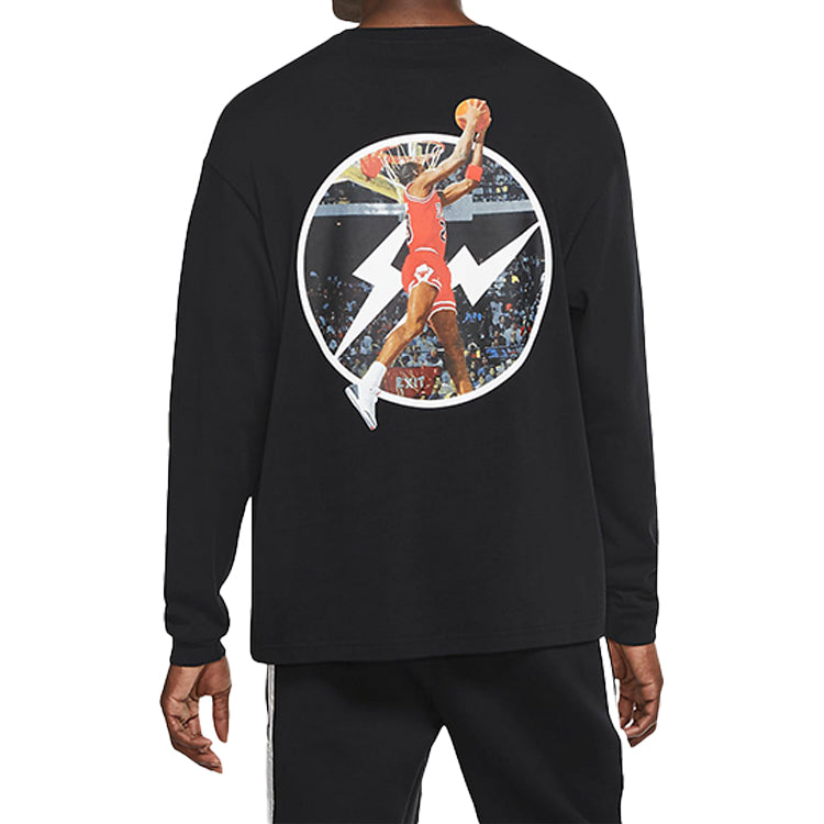 Air Jordan x Fragment Long-Sleeve T-Shirt 'Black/Reflective Silver' DA2981-010