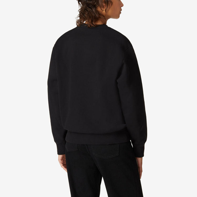 (WMNS) KENZO SS21 Round Neck Pullover Printing Tiger Head Long Sleeves Black Hoodie FA62SW8904MO-99