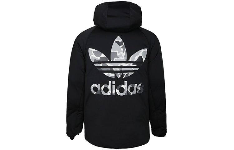 adidas Neo COLOR BLOCK JKT Mens Black Down Jacket Thick Cot Running Jas Sport Kleding Mannelijke Wind-proof Hoodies DP8551