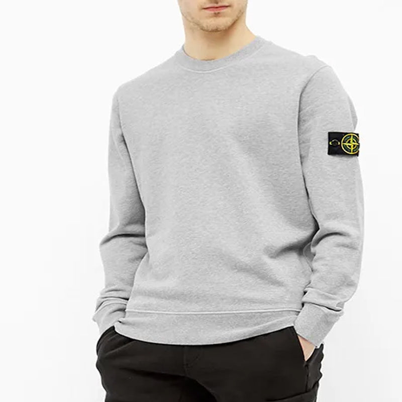 STONE ISLAND Knit Pullover Detachable Gray 721563051-V0M64