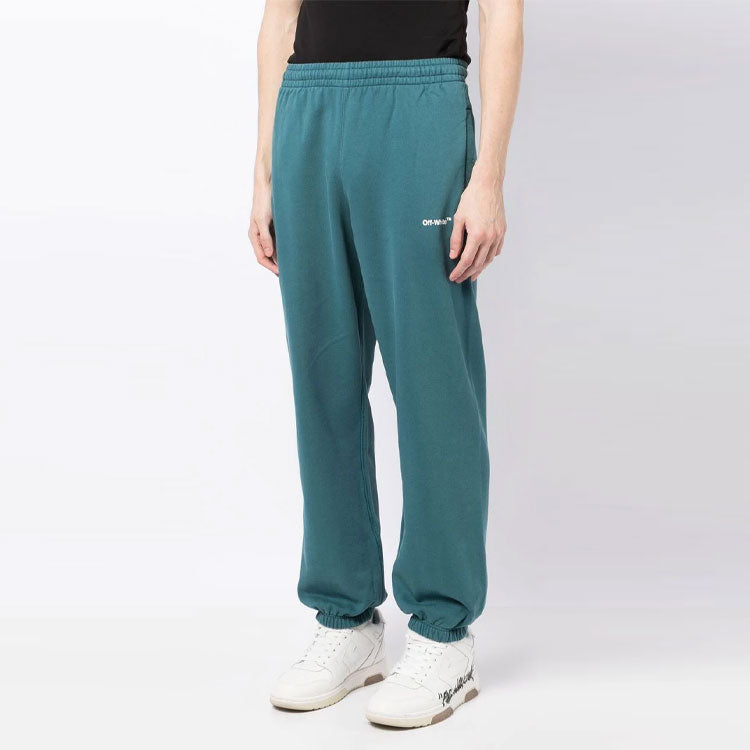 Off-White Chain Arrow Slim Sweatpants 'Duck Green OMCH029F22FLE0075501