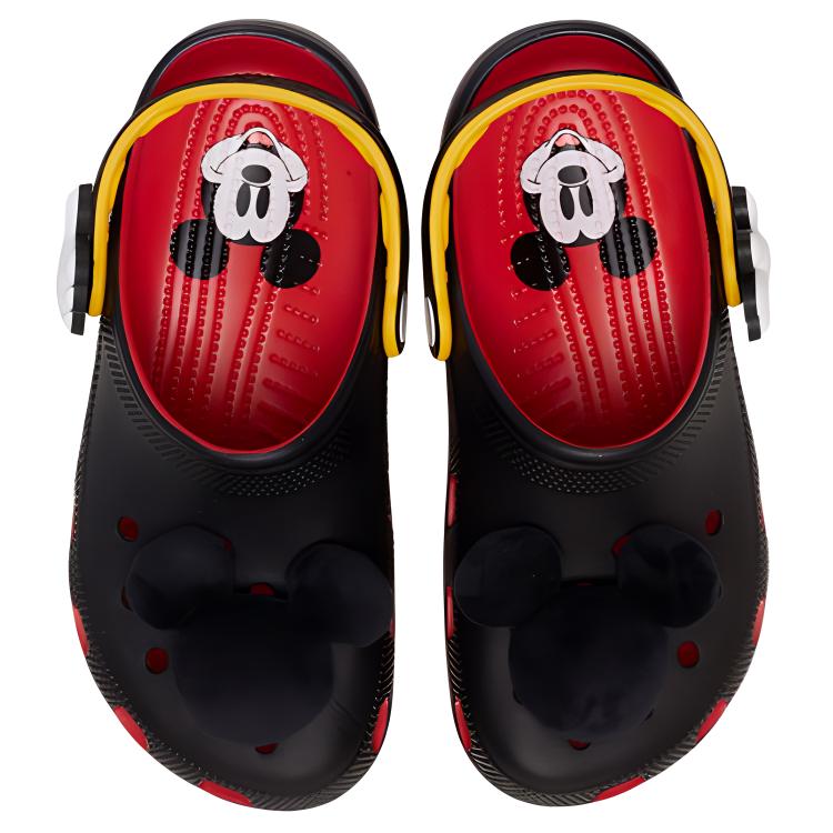 (WMNS) Crocs x Mickey Mouse Classic Clogs 'Black Red' 209895-8C1