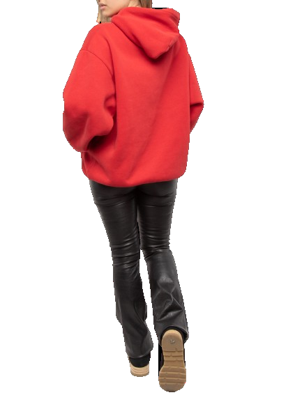 Balenciaga Cotton BB Logo Oversized Hoodie 'Red' 547765TCV316400