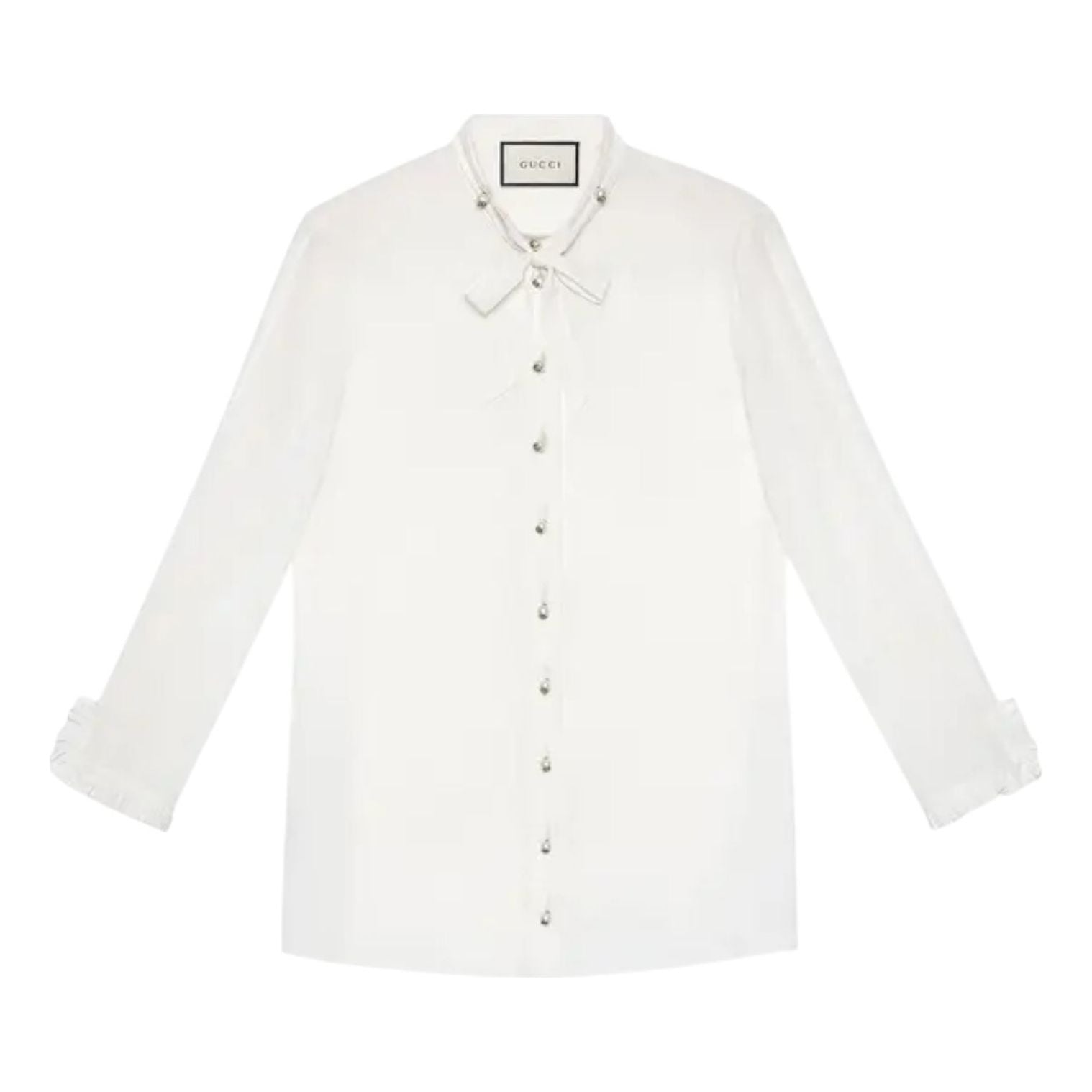 Gucci Silk Button Down Shirt 'White' 407578-ZGS03-9011
