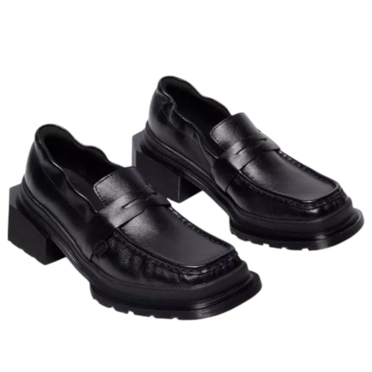 (WMNS) Dr. Martens Maybole Square Toe Loafer 'Black' 42063001