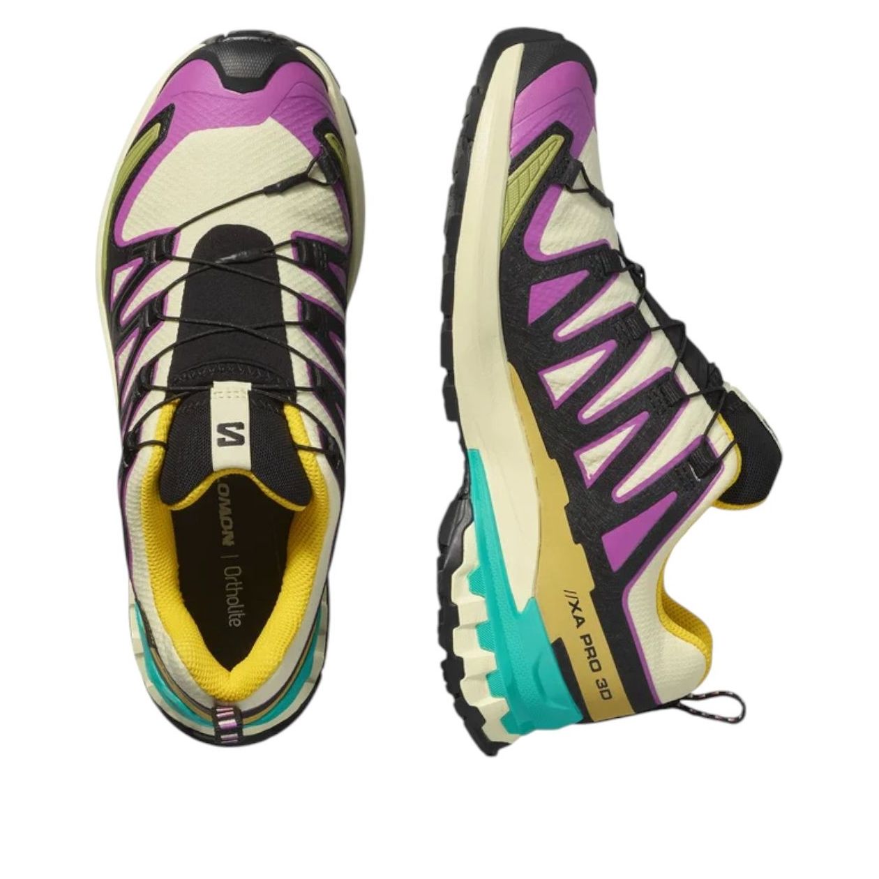 (WMNS) SALOMON XA Pro 3D V9 Gore-Tex 'Transparent Yellow Black' 478822