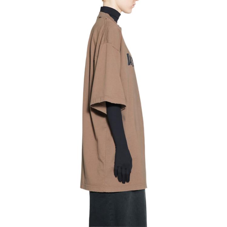 Balenciaga Caps T-shirt Boxy Fit 'Tan' 651795TNVL17761