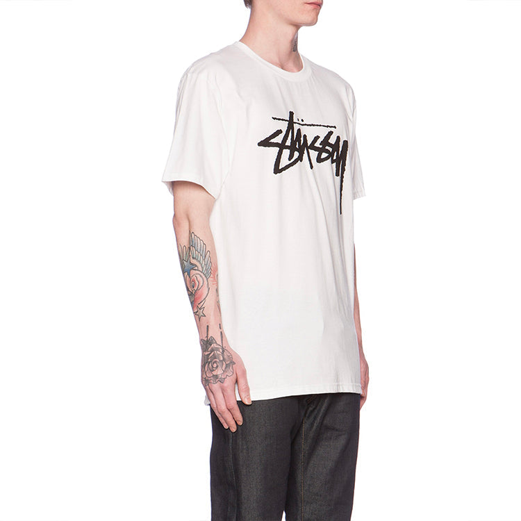 Stussy Stock Tee Classic Logo Short Sleeve Unisex Creamy White 1904442-NVTURAL