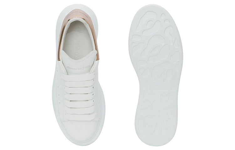 (WMNS) Alexander McQueen Oversized Sneaker 'White Rose Gold' 553770WHFBU9053