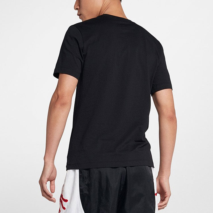 Nike Full Score Logo Casual Sport Short Sleeved Male Black CI9852-010