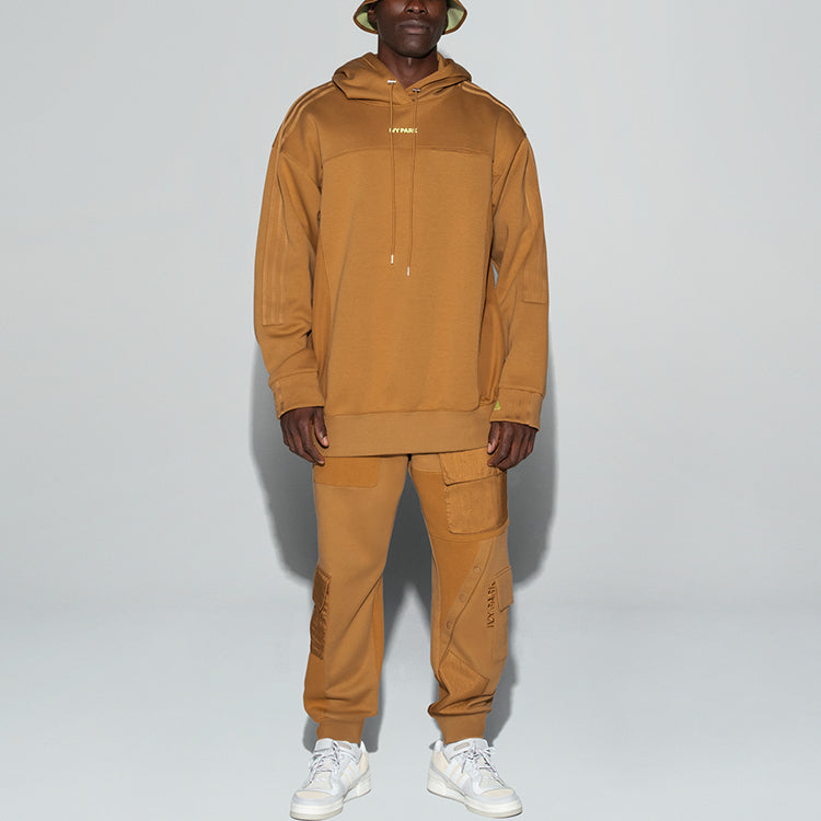 adidas originals x IVY PARK Crossover Solid Color Splicing Detail hooded Sports Couple Style Brown GT9088