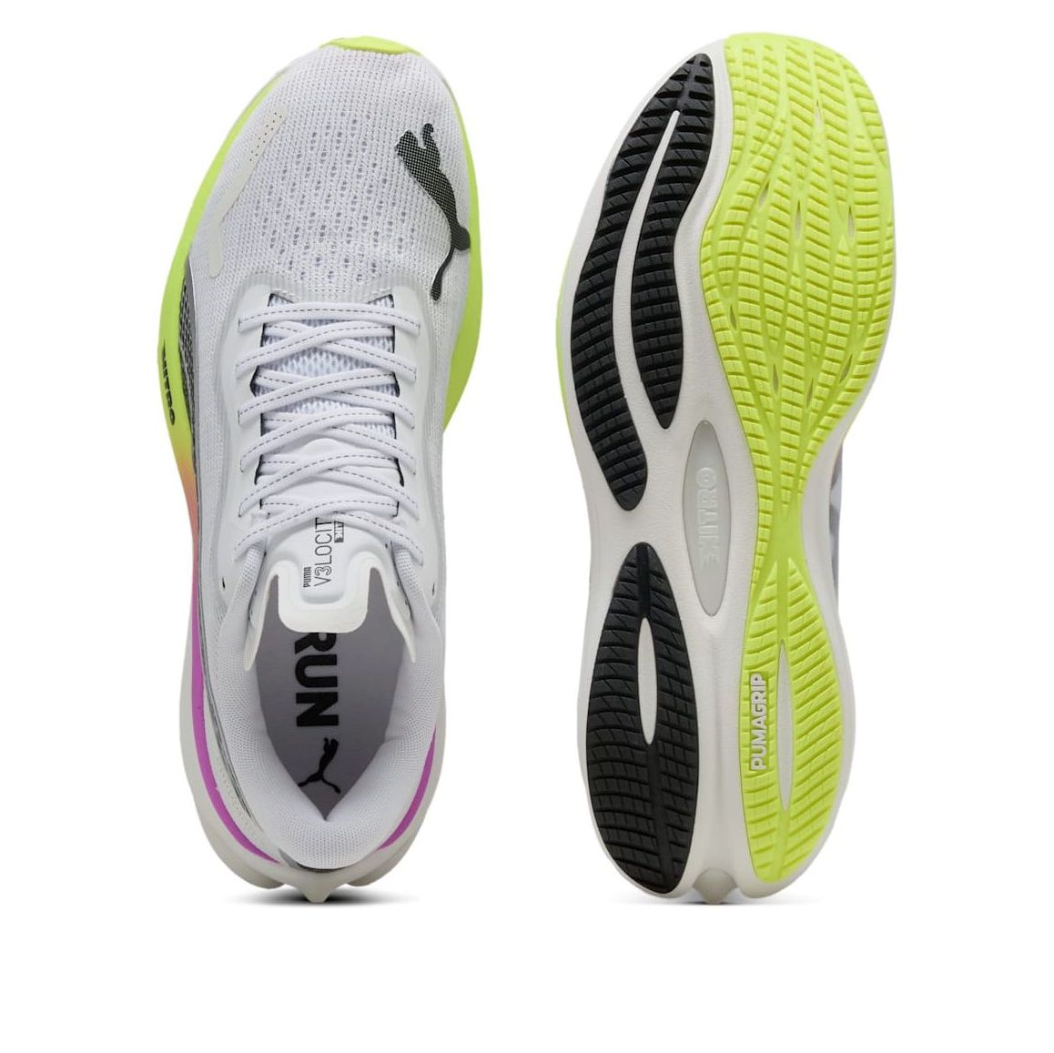 PUMA Velocity Nitro 3 'White Pure Magenta Yellow Alert' 377748-19