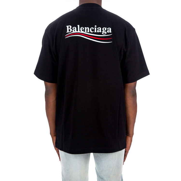 Balenciaga Political Campaign T-Shirt Large Fit 'Black' 641675TKVJ11070