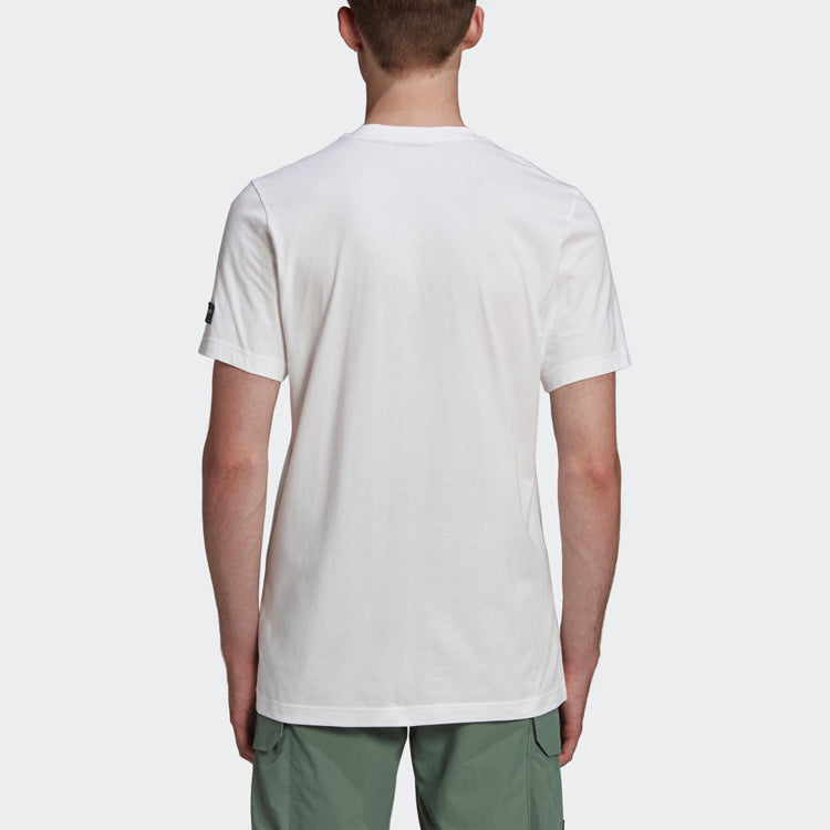 adidas originals Tee Spzl Printing Logo Casual Sports Short Sleeve White GK5733