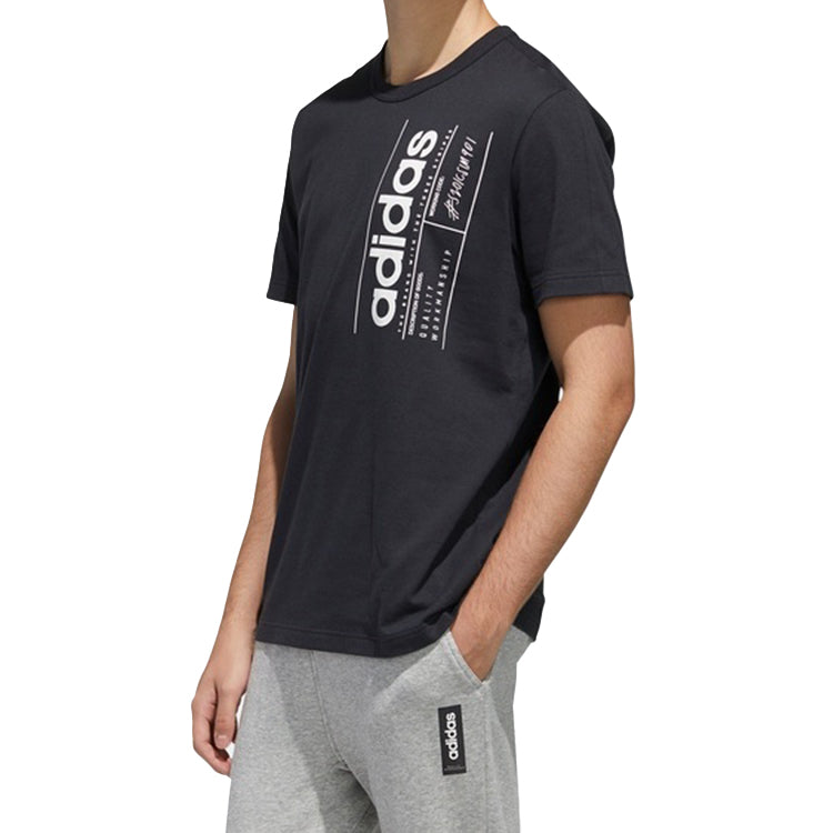 adidas Brilliant Basics Tee 'Black White' FM6017