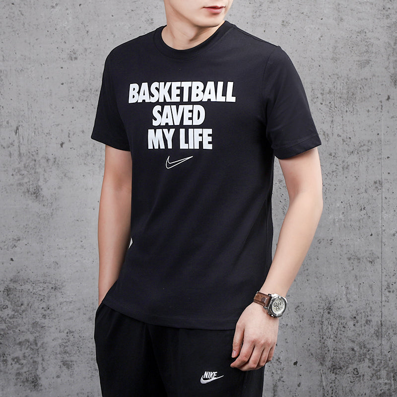 Nike Casual Sports Basketball Round Neck Short Sleeve Black CD1132-010