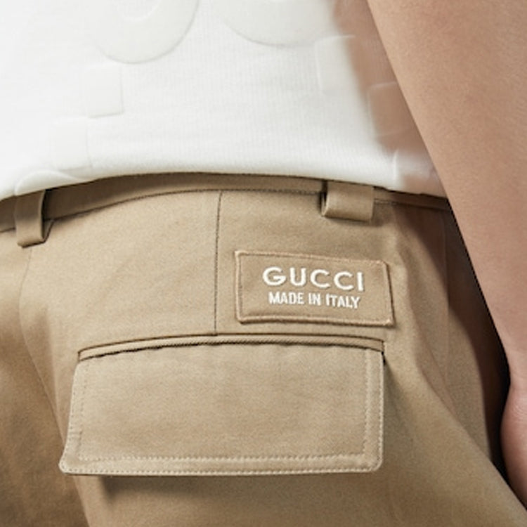 Gucci Cotton Wide Leg Cargo Pant 'Light Brown' 762309-ZAPRO-9569