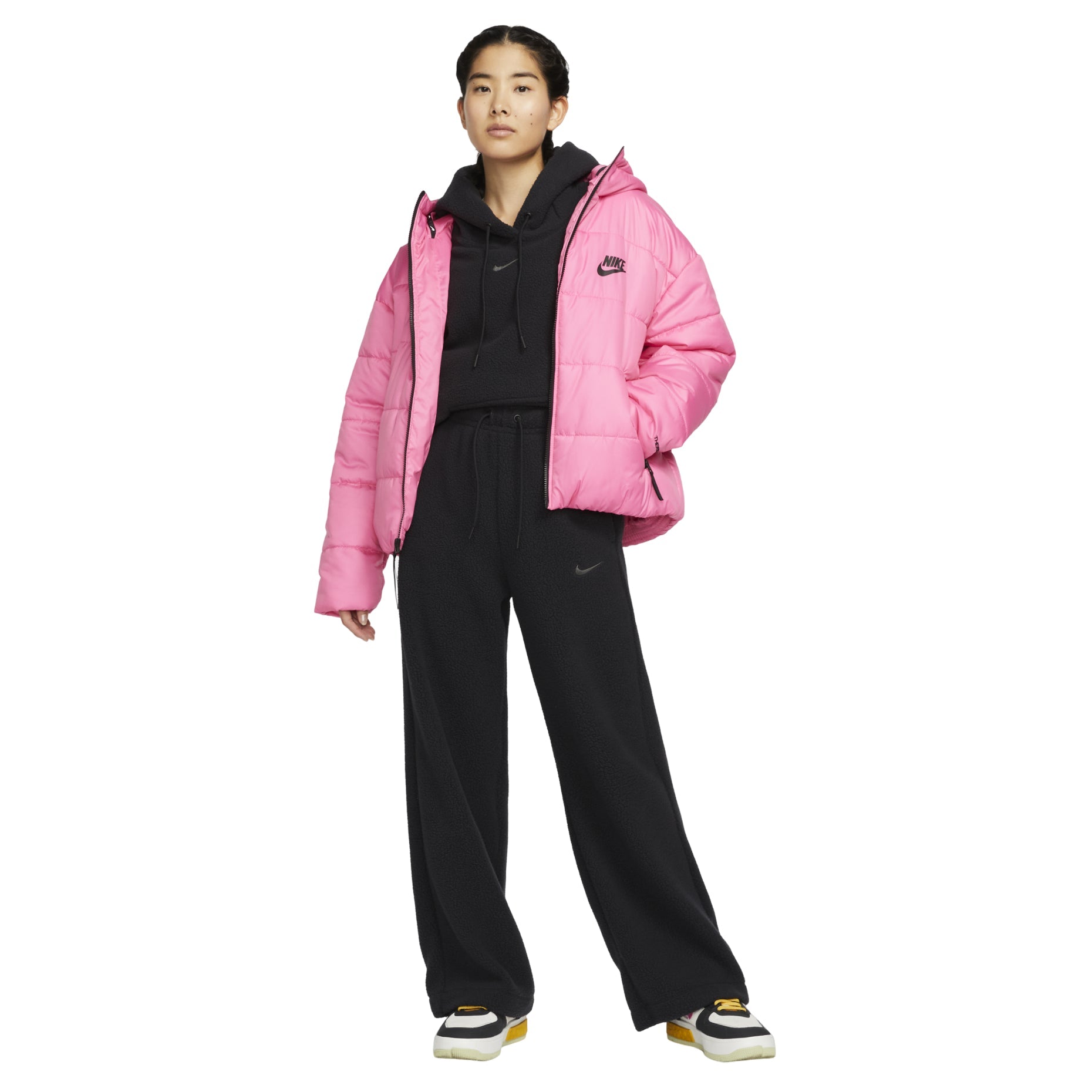 (WMNS) Nike Sportswear Plush Pants 'Black' DV4362-010