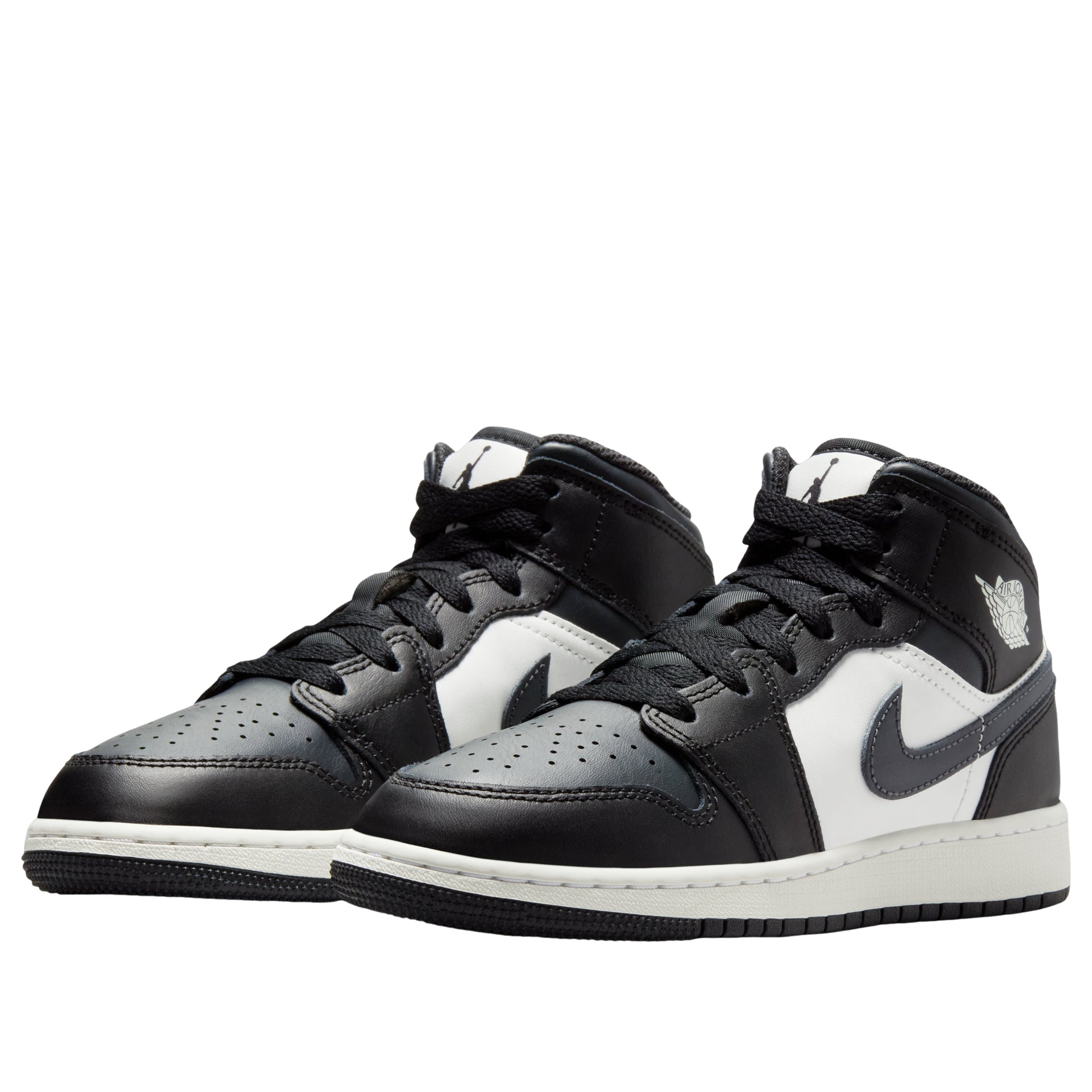 (GS) Air Jordan 1 Mid 'Black Summit White Off Noir' DQ8423-010