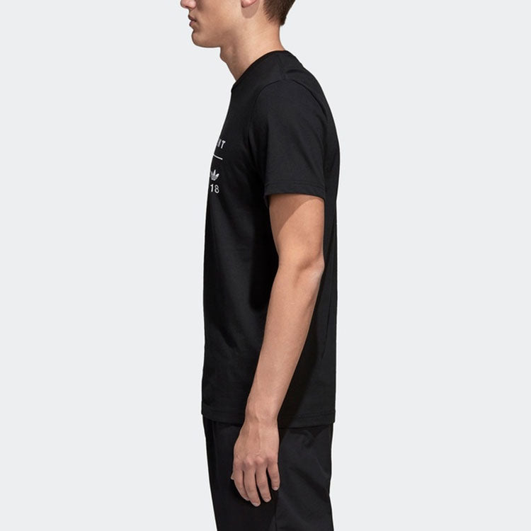adidas originals Pdx Classic Tee Athleisure Casual Sports Alphabet Printing Round Neck Short Sleeve Black CV8592