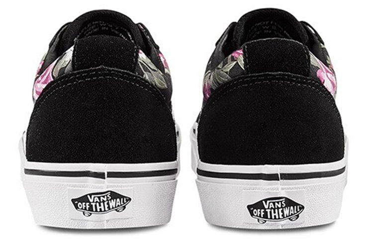 Vans Ward Flowers Retro Casual Skateboarding Shoes Black VN0A3IUNXNW