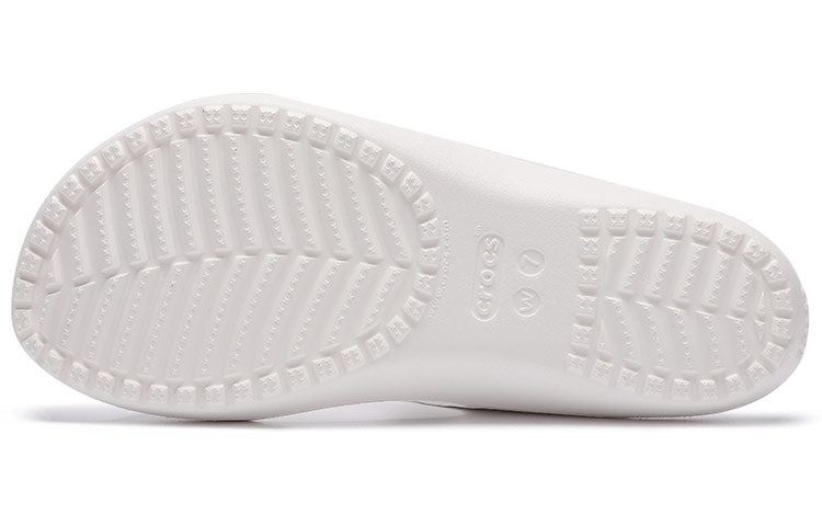 (WMNS) Crocs White Slippers 206756-100