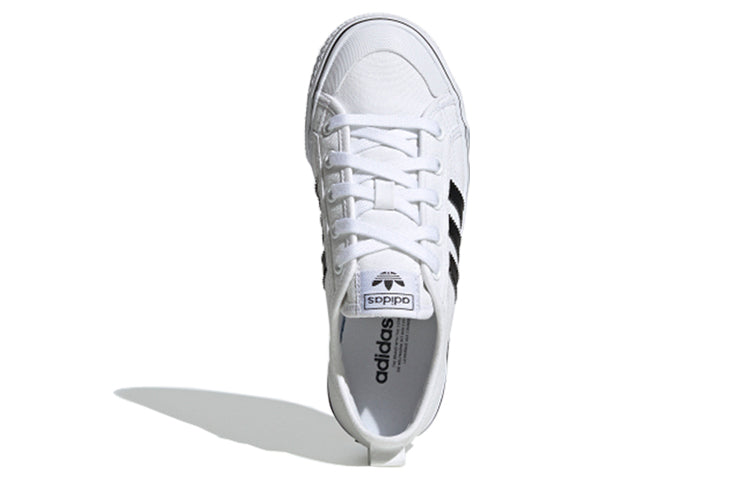(GS) adidas Nizza J 'White Black' EF5140