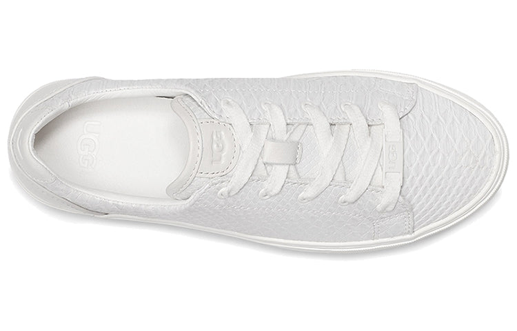 (WMNS) UGG Cakewalk Zilo snake pattern Skateboarding Shoes White 1109457-WEXT