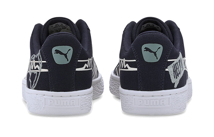 (GS) PUMA Basket Canvas Winter 'Time 4 Change - Peacoat' 374300-02