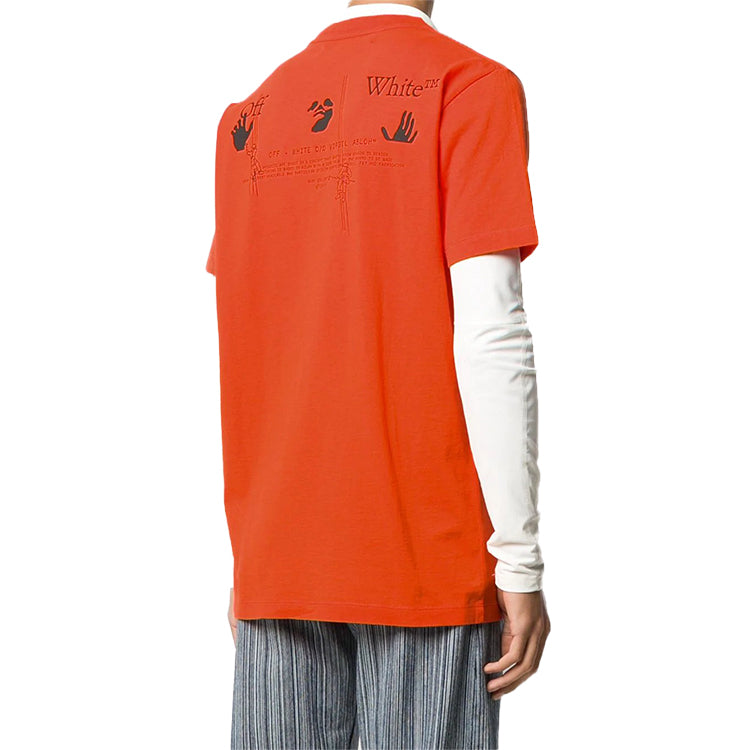 Off-White logo Printing Short Sleeve Red OMAA027E20JER0032010
